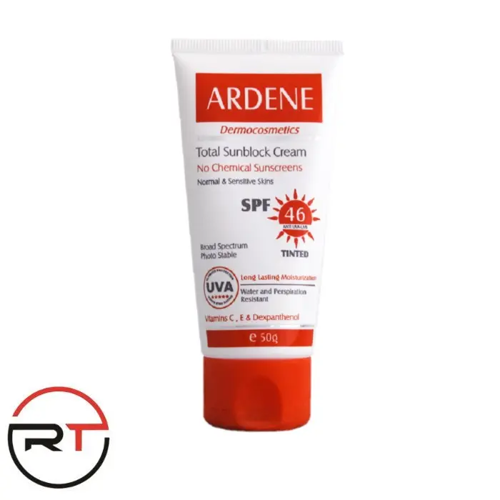 ضد آفتاب رنگی spf46 آردن مناسب پوست های معمولی و حساس روتین تاج