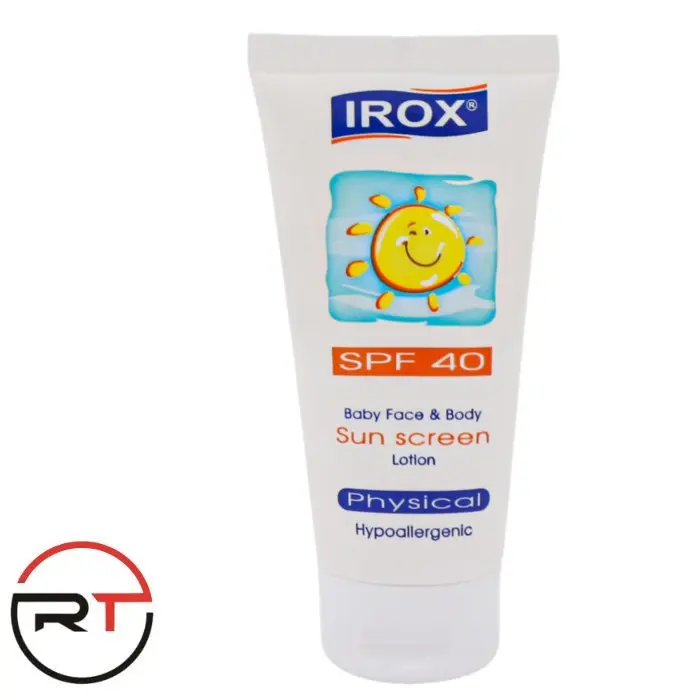 خرید لوسیون ضد آفتاب کودک SPF40 ایروکس از روتین تاج