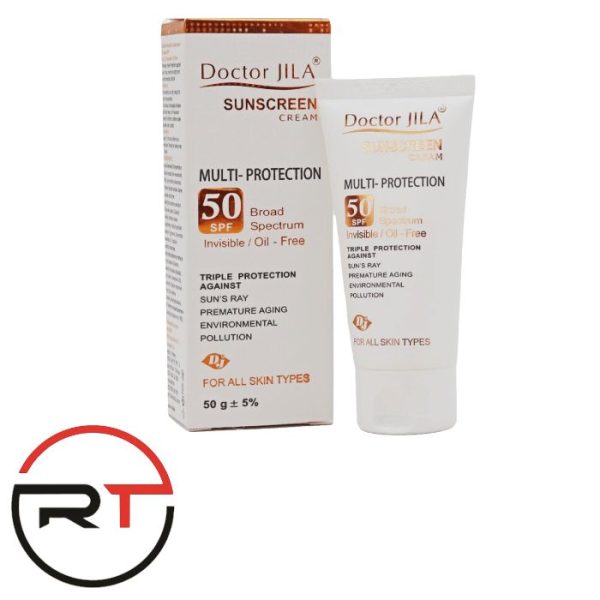 مولتی پروتکشن spf 50 بی رنگ انواع پوست دکتر ژیلا