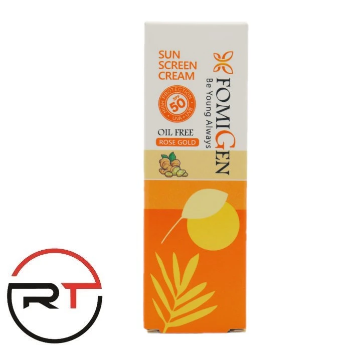 خرید ضد آفتاب رنگی SPF50 رزگلد فومیژن ضدپیری و التهاب از روتین تاج