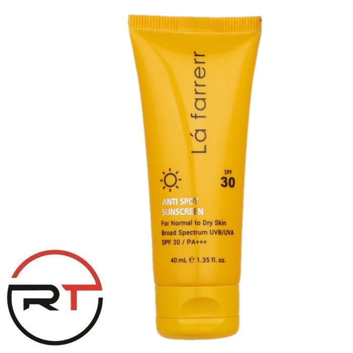 ضدآفتاب بی رنگ و ضد لک SPF30 لافارر مناسب پوست خشک