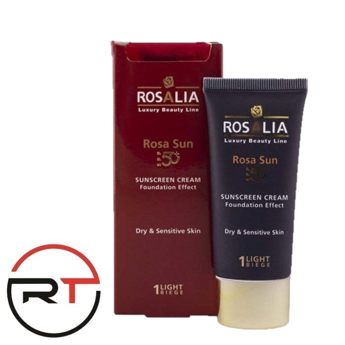 ضد آفتاب بژ روشن SPF50 رزالیا 1 مناسب پوست های خشک روتین تاج